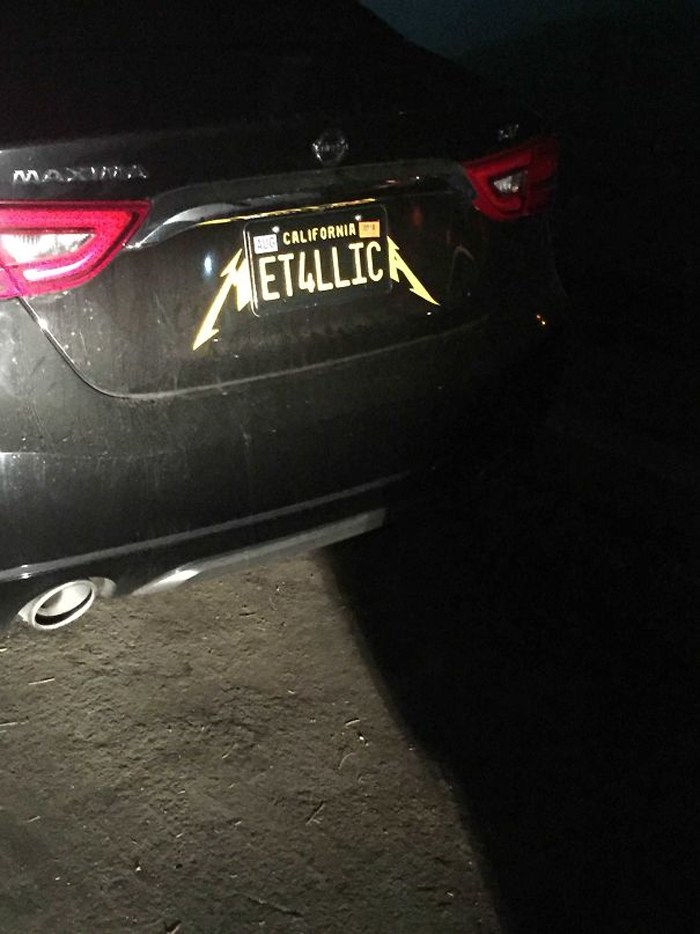 funny license plates metallica