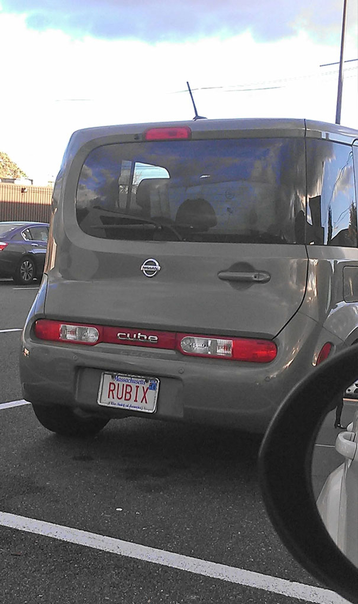 funny license plates rubix cube