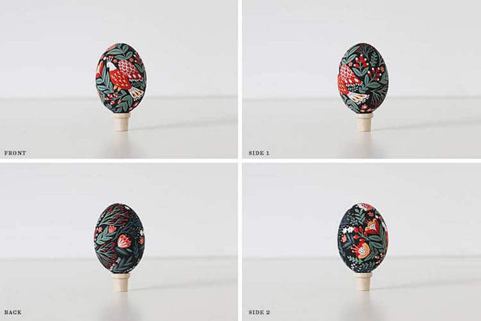 hand-painted easter egg sides