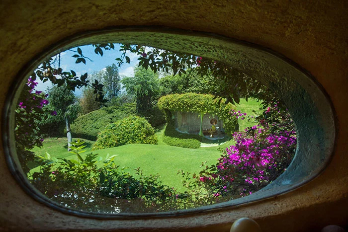 hobbit house glass window