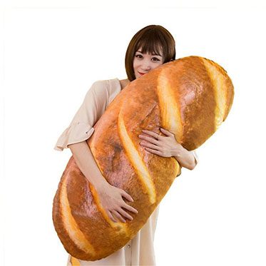 hugging bread pillow