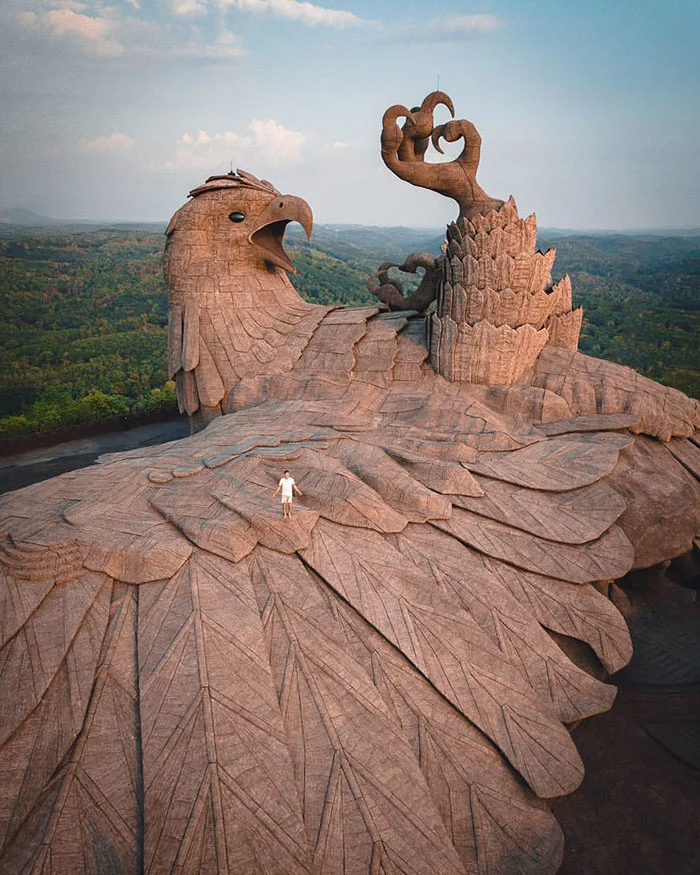 jatayu earth center eagle statue