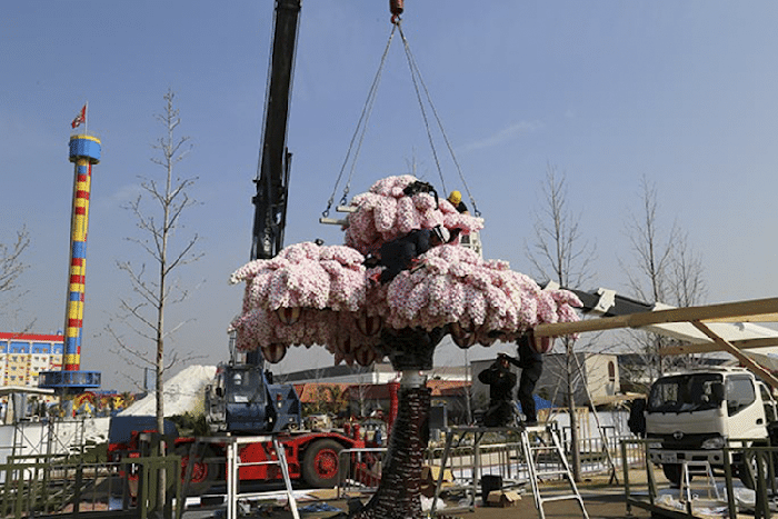 lego brick cherry blossom tree construction