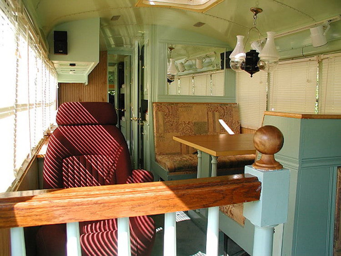 school bus conversion stylish interior