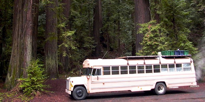 school bus converted to mobile home