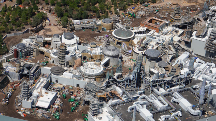 star wars land aerial shot