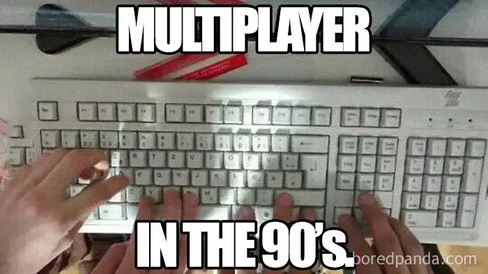 90s kids struggles multiplayer keyboard
