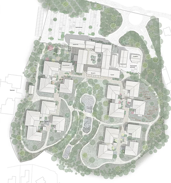 alzheimer’s village aerial view design