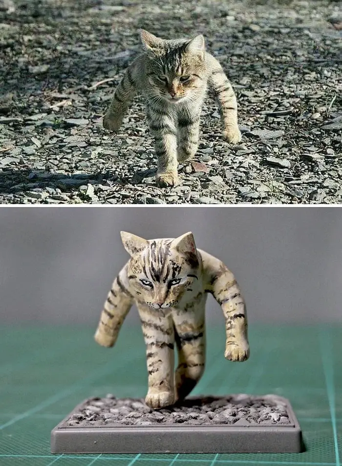 animal meme sculptures funny cat