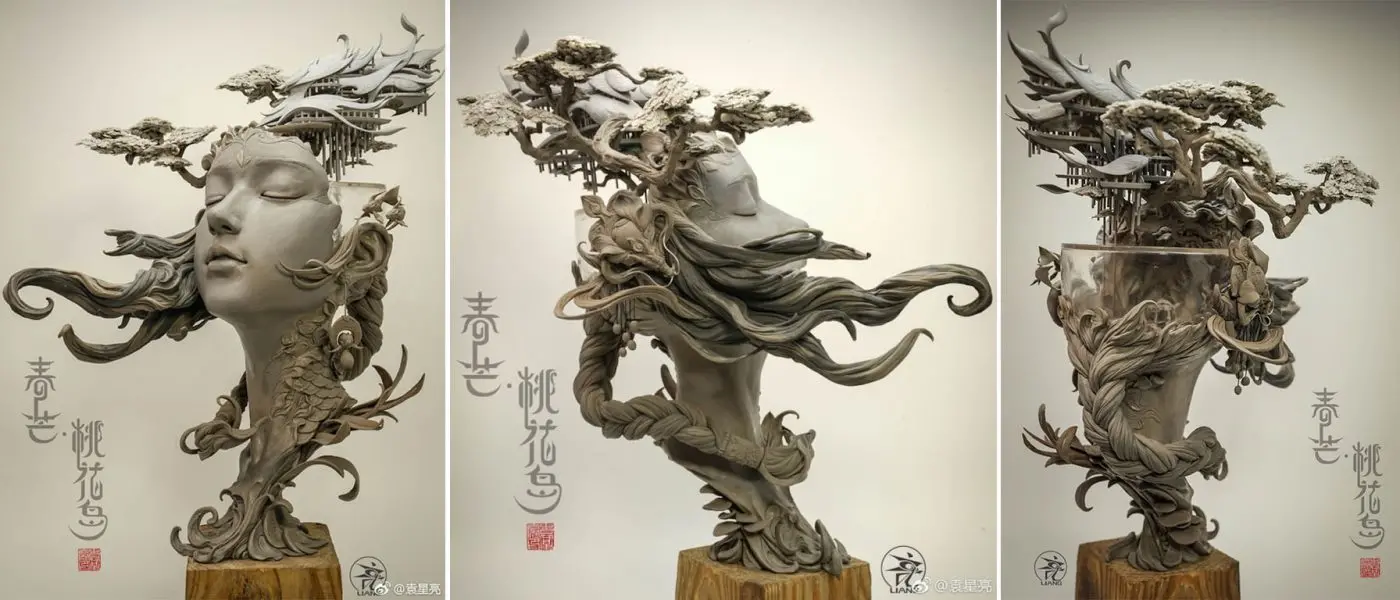 Talented Artist Tung Ming-Chin Creates Creepy Wooden Sculptures That ...