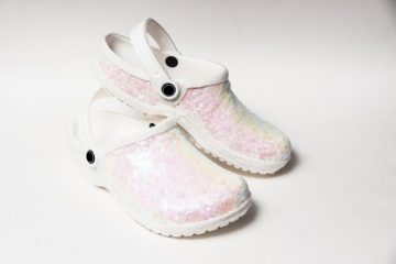 crocs-inspired bridal shoes