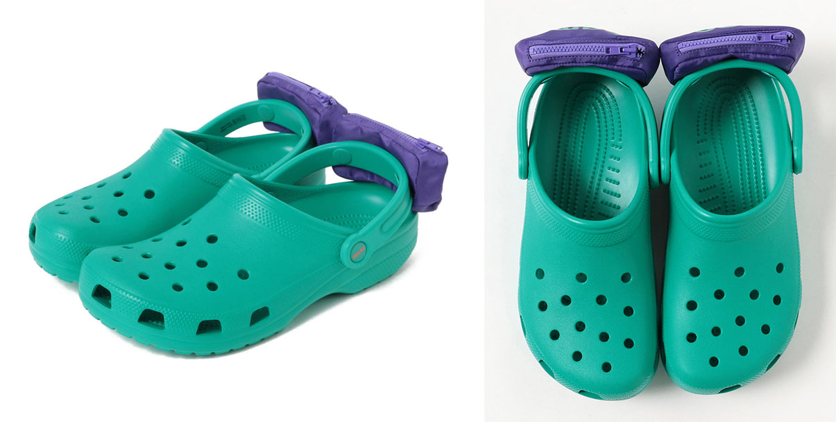 a pair of crocs