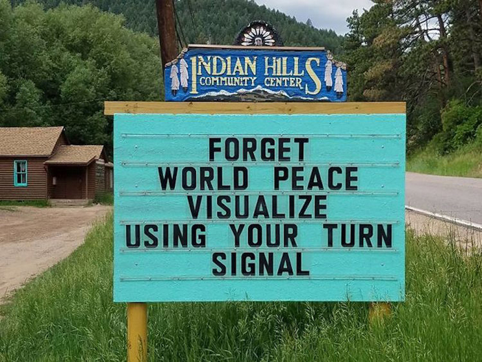 forget world peace funny road signs