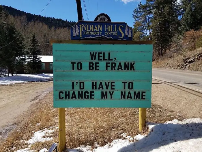 frank pun funny road signs