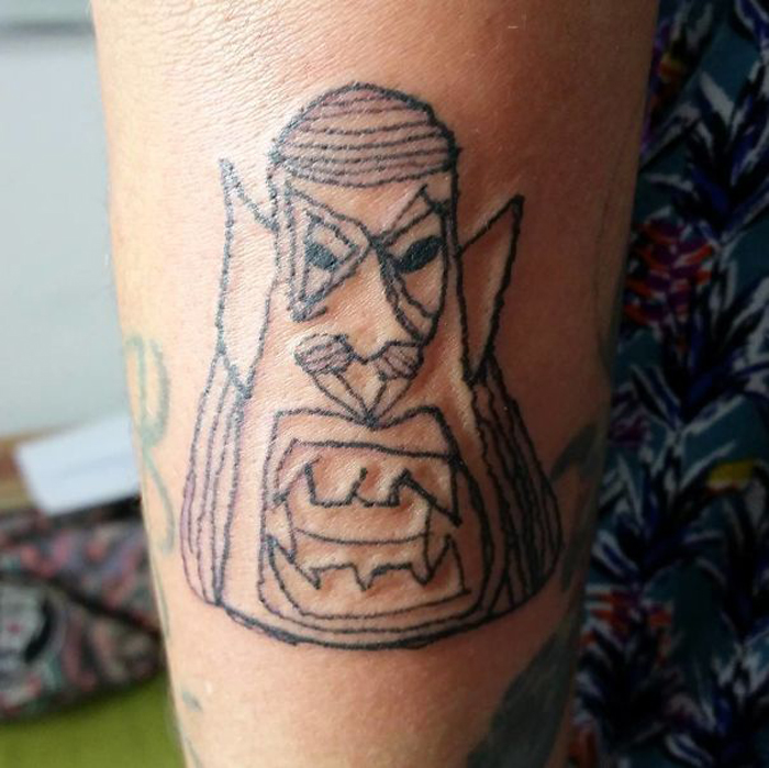 helena fernandes hideous tattoos creepy figure