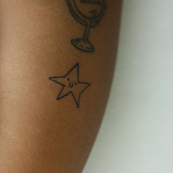 helena fernandes hideous tattoos smiling star