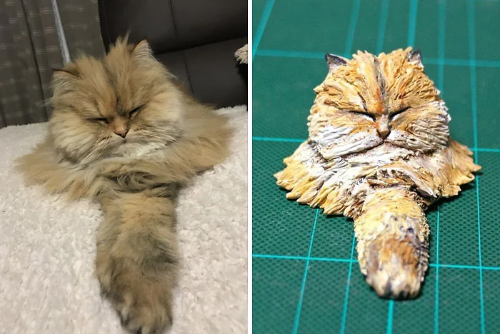 hilarious animal meme sculptures doormat cat