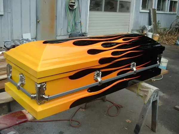 hot rod casket
