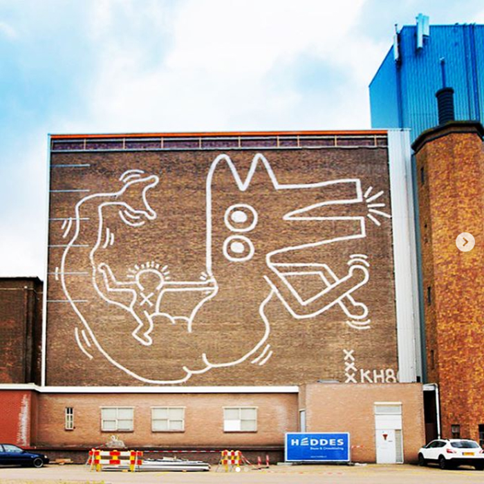 keith haring monumental mural amsterdam looklateral