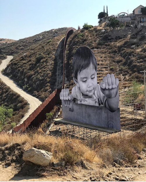 kikito mexico border art installation mexican side