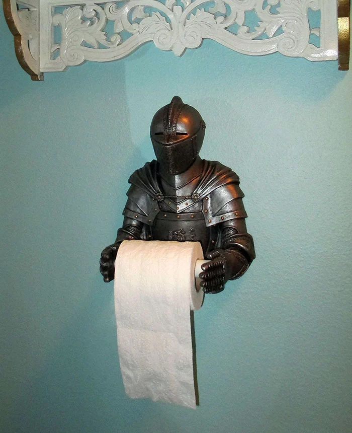 knight toilet paper holder