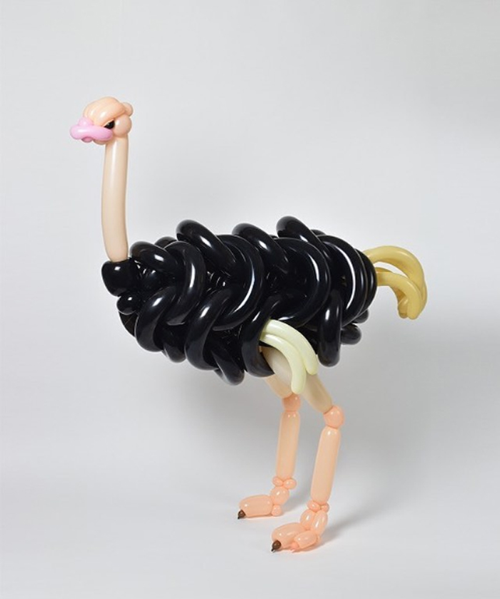 matsumoto colorful twisted balloon sculptures ostrich