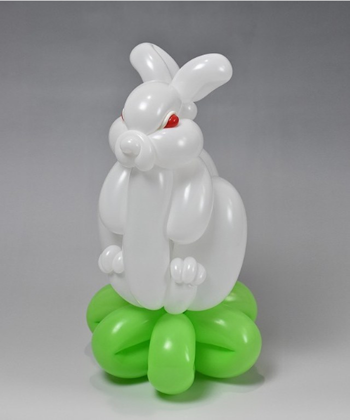 matsumoto colorful twisted balloon sculptures rabbit