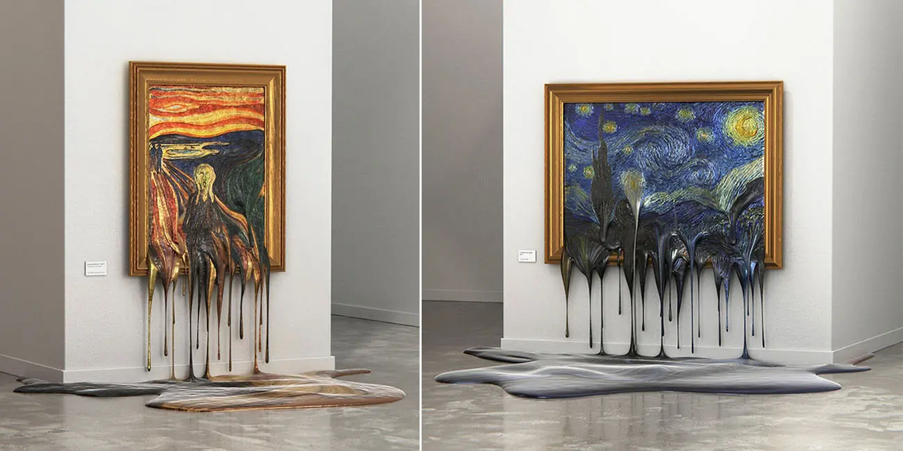 melting paintings
