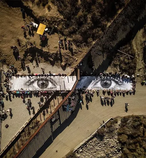 mexico border art installation picnic