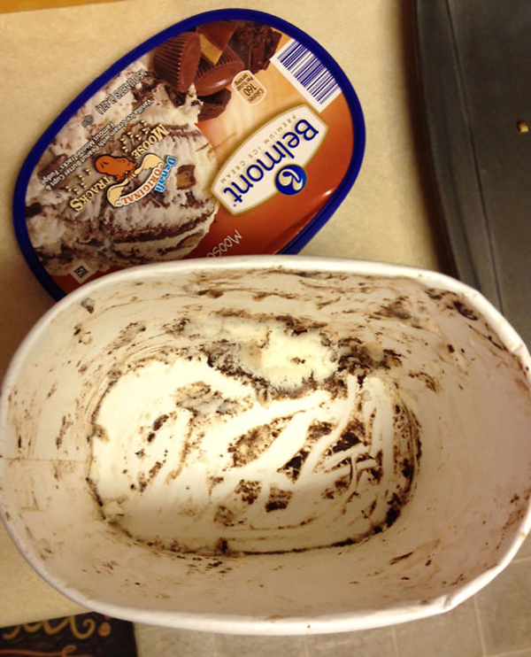 monster roommate empty ice cream fridge