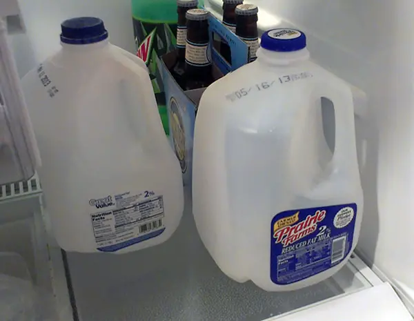 monster roommate empty milk container fridge