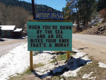 Man Creates Funny Road Signs To Make People Passing By Smile