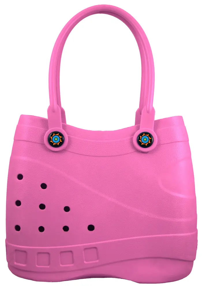 optari crocs-inspired handbags pink