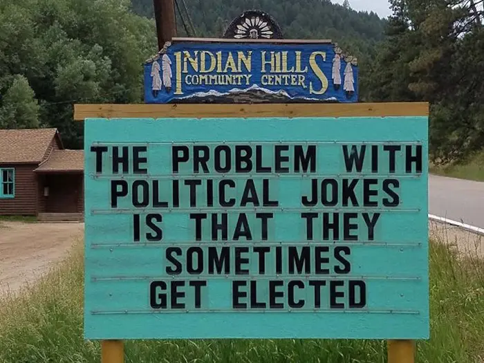 political jokes pun road signs