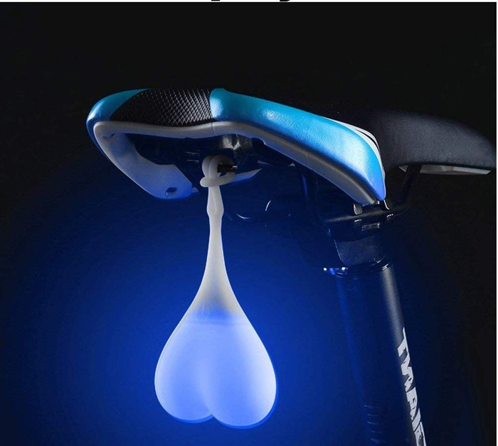 ponnky testicle-shaped bike lights blue