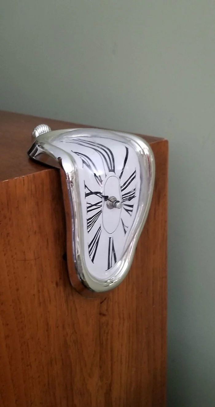 salvador dali-inspired clock