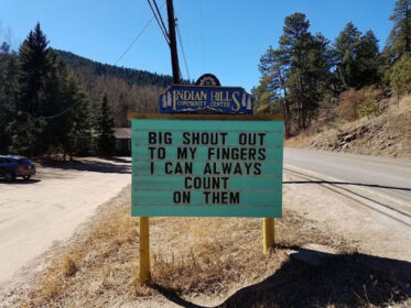 Man Creates Funny Road Signs To Make People Passing By Smile