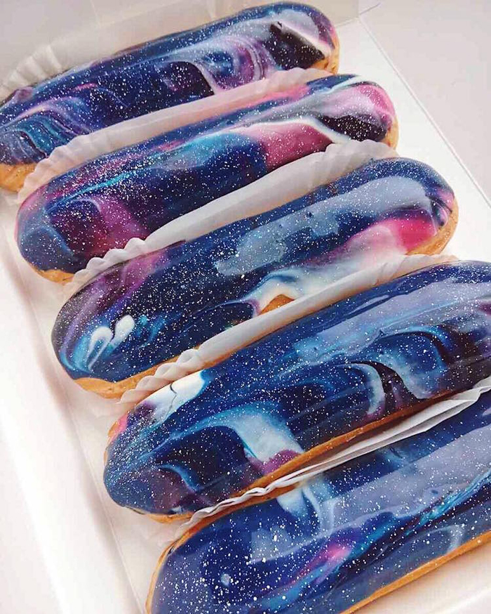space-themed eclairs musse confectionery