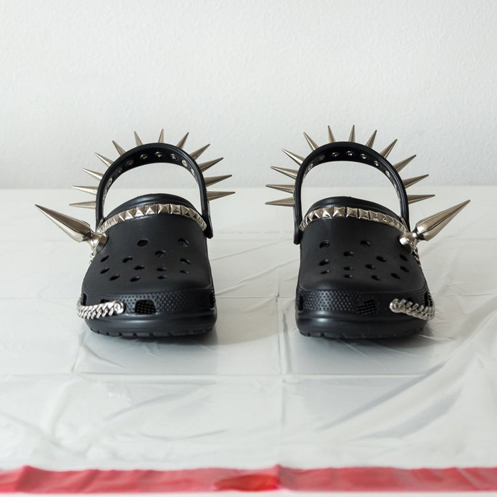 spiked crocs etsy