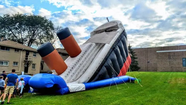 titanic inflatable water slide