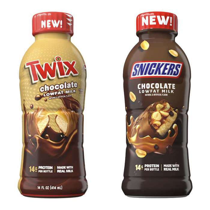 twix and snickers chocolate milks