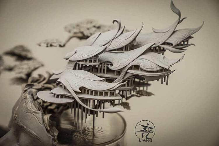 yuanxing liang fantastical sculpture