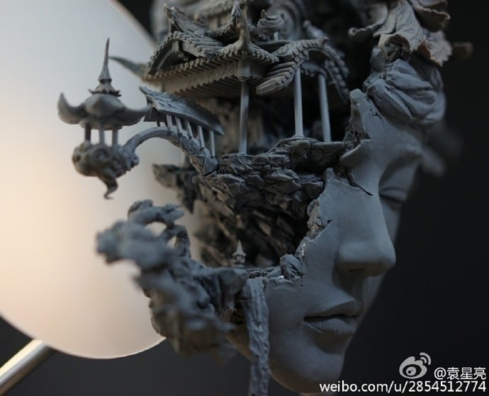 yuanxing liang half-faced woman details