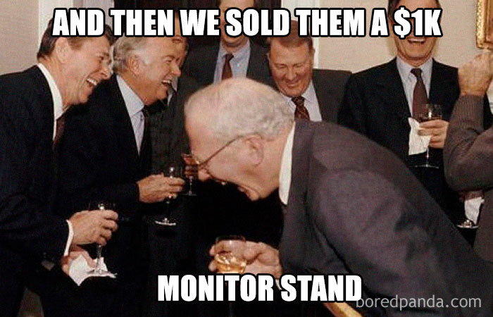 1k monitor stand funny meme