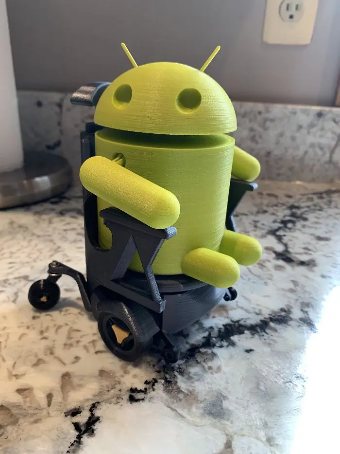 3d printing brilliant creations android mascot wheelchair