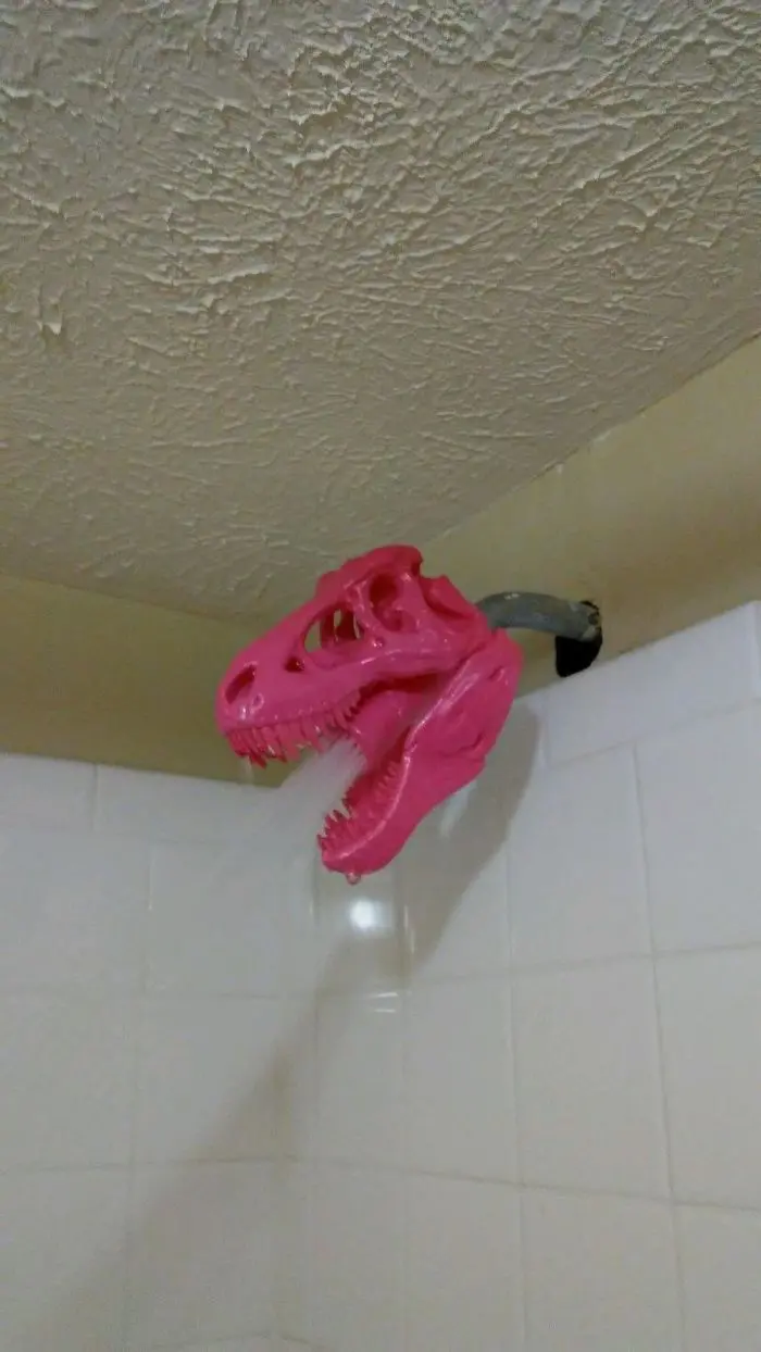 3d printing brilliant creations t-rex shower