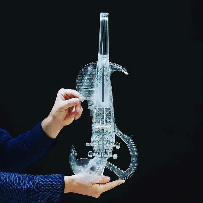 3d printing brilliant creations transparent violin