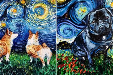 Aja Trier Starry Night Dog Series