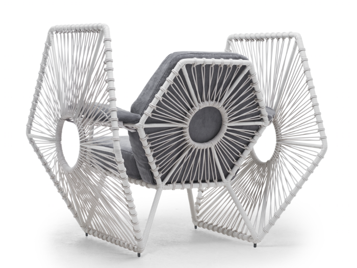 Imperial TIE Fighter Wings Easy Armchair star wars furniture solo white