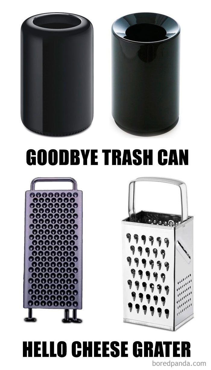 apple trash can cheese grater